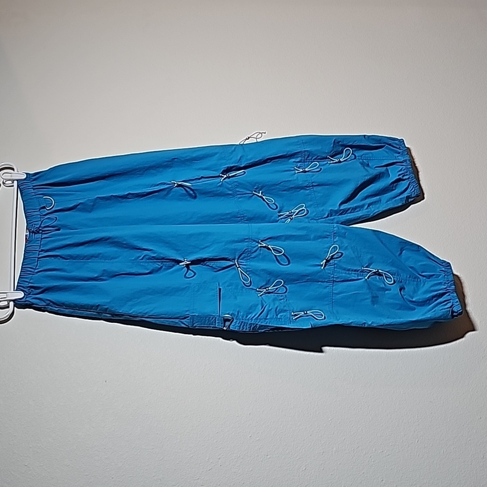 Urban Outfitters BDG Jana Balloon Cargo Parachute Pants Streetwear Blue Medium - Picture 4 of 15